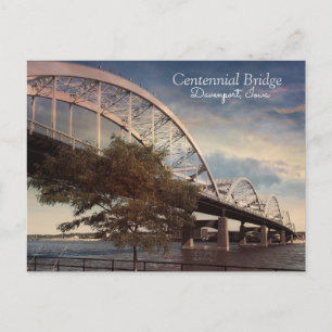 The Centennial Bridge in Davenport, Iowa Postcard