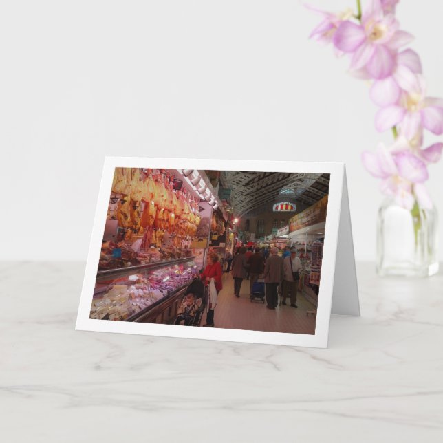 The Central Market of Valencia, España Card (Orchid)