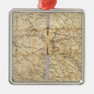 The Central Part of the State of California Metal Ornament