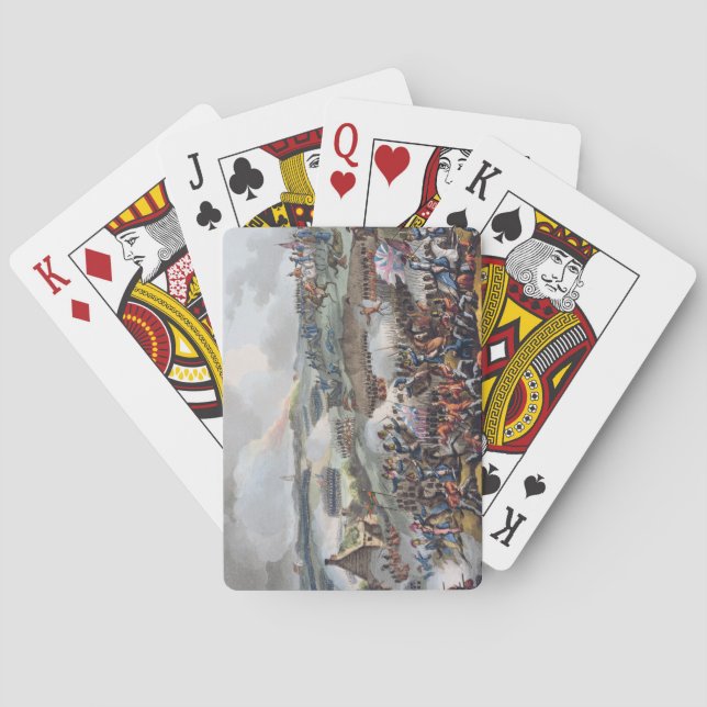 The Centre of the British Army in Action at the Ba Playing Cards (Back)