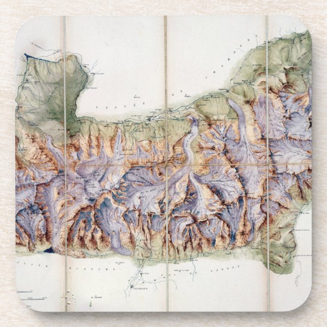 The Chain of Mont Blanc, from an actual survey in Coaster (Front)