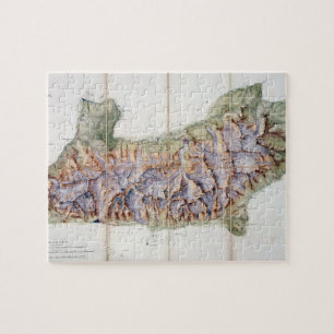 The Chain of Mont Blanc, from an actual survey in Jigsaw Puzzle