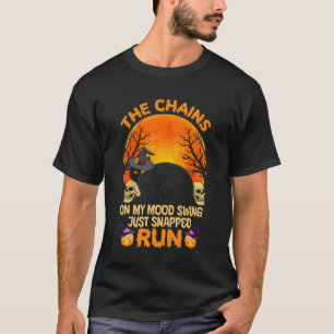The Chain Of My Mood Cat Witch Halloween Costume T-Shirt