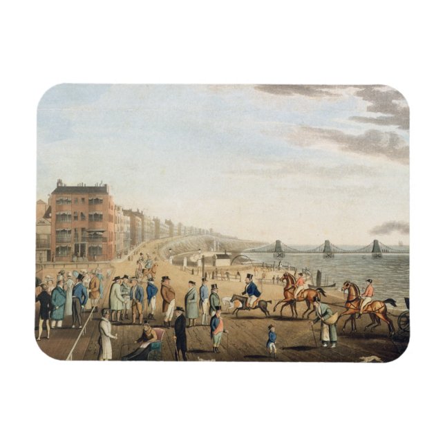 The Chain Pier at Brighton with Characters (etchin Magnet (Horizontal)