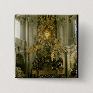 The chair of St. Peter, 1665 2 Inch Square Button