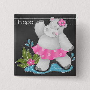 The Chalkboard Jungle - Hippo Pin