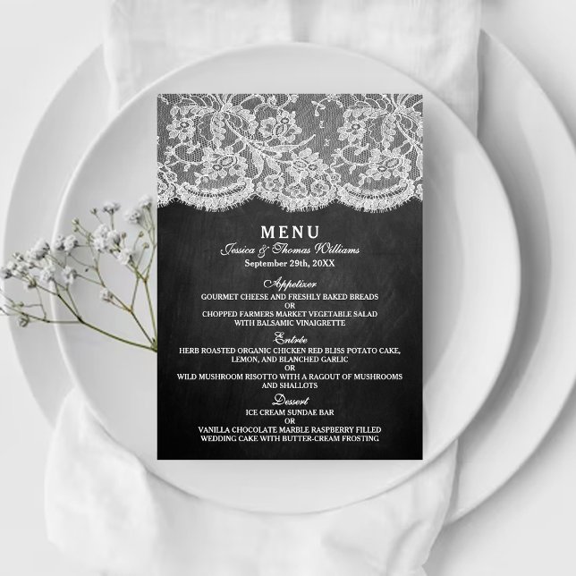 The Chalkboard & Lace Collection Menu Templates (Creator Uploaded)