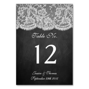 The Chalkboard & Lace Collection Table Number