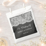 The Chalkboard & Lace Wedding Collection Favour Bag<br><div class="desc">Celebrate in style with these elegant and very trendy wedding favour bags. The design is easy to personalize with your special event wording and your guests will be thrilled when they see these fabulous favour bags. Matching wedding items can be found in the collection.</div>