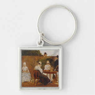 The Chalon Family in their London Town Garden, ear Keychain