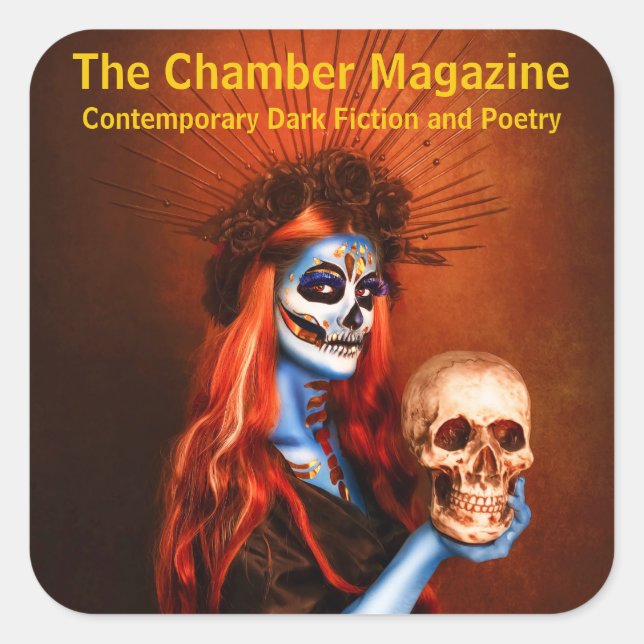 The Chamber Magazine Logo Square Sticker (Front)