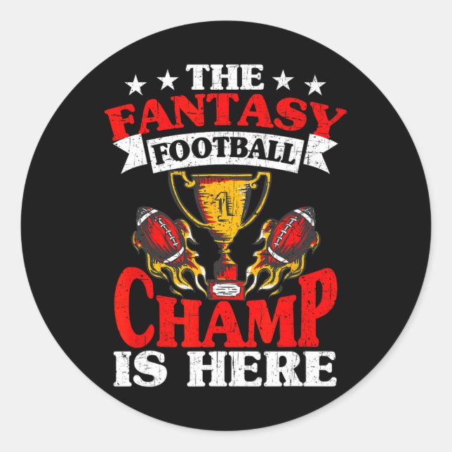 The Champ Is Here  Classic Round Sticker (Front)