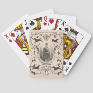 The Champion Rider Of The World, Charles W. Fish. Playing Cards