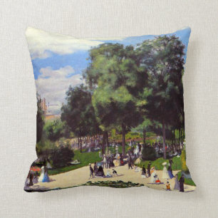The Champs-Elysees during Paris Fair of 1867 Throw Pillow