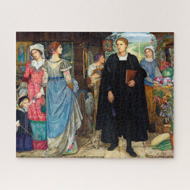 The Chance Meeting c. 1907 By Kate Elizabeth Bunce Jigsaw Puzzle (Horizontal)