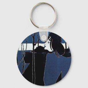The Chap-Book ~ Blue Lady Keychain