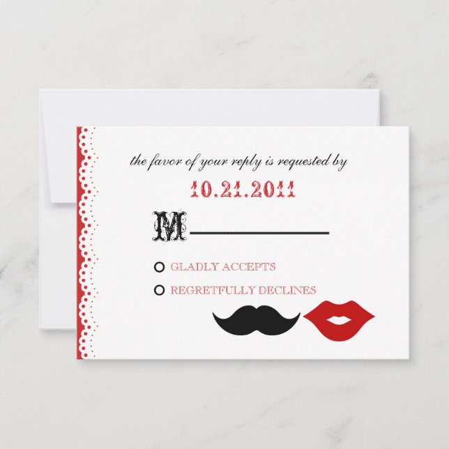 THE CHAPLIN - APPLE RED RSVP CARD (Front)
