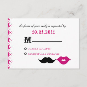 THE CHAPLIN - FUSCHIA RSVP CARD