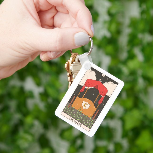 The Chariot major arcana tarot card keepsake  Keychain (Hand)