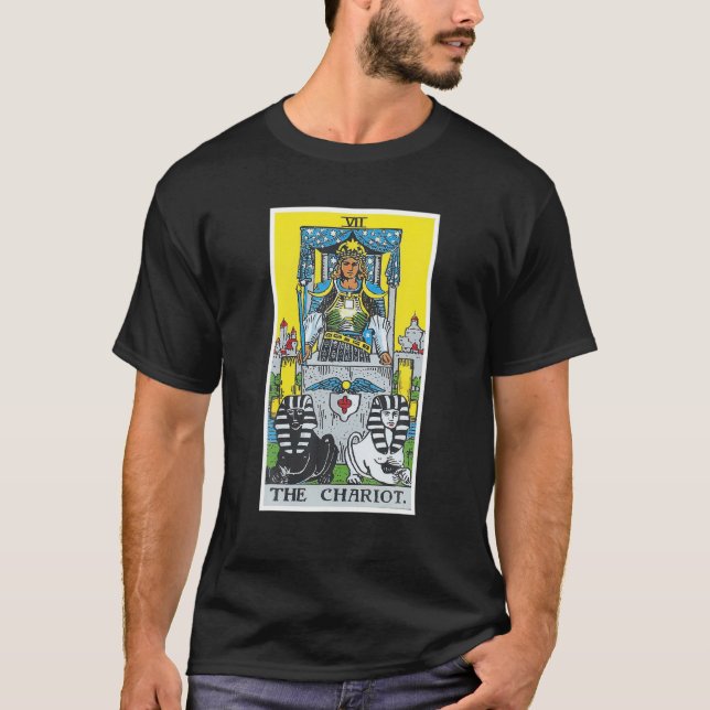 The Chariot Tarot Card Occult Beliefs Divination M T-Shirt (Front)
