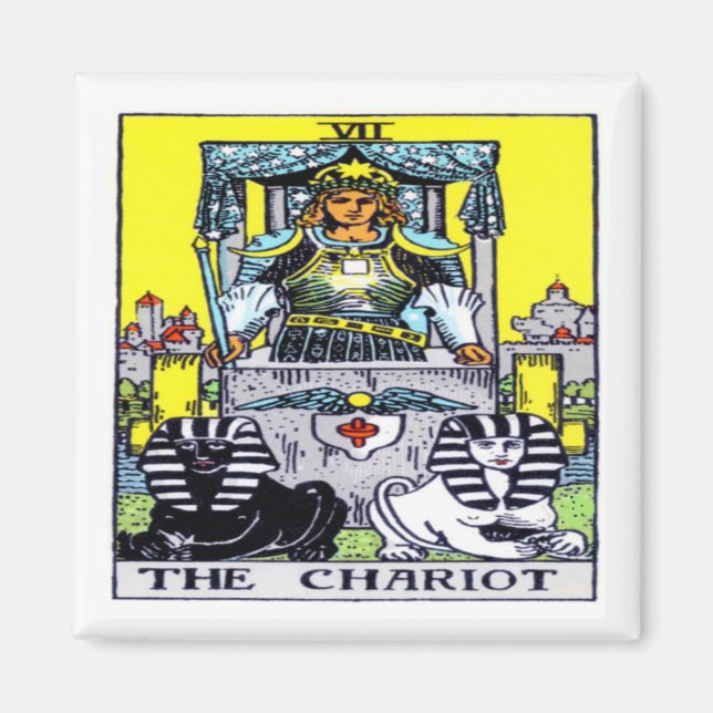 The Chariot Tarot Magnet (Front)