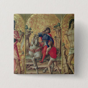 The Charity of St. Martin 2 Inch Square Button