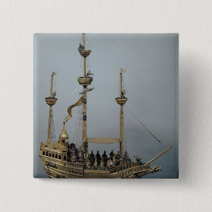 The Charles V automatic clock 2 Inch Square Button