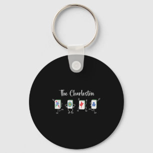 The Charleston Mahjong, Funny Mahjong Dance  Keychain