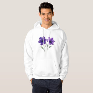The charm of purple flowers hoodie