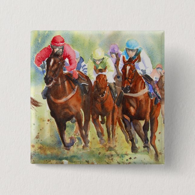 The Chase 2 Inch Square Button (Front)