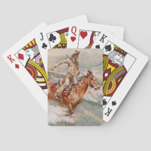 “The Chase” Western Art by Edward Borein Playing Cards