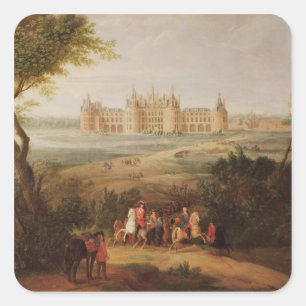 The Chateau de Chambord, 1722 Square Sticker
