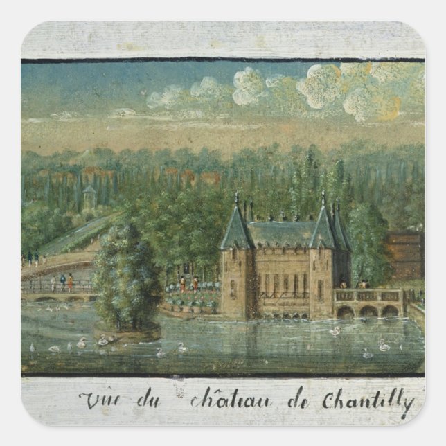 The Chateau de Chantilly Square Sticker (Front)