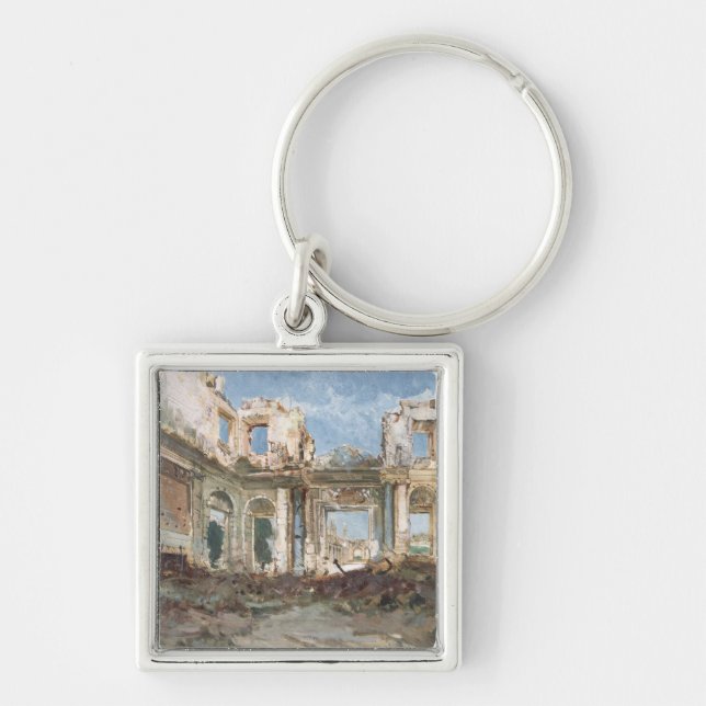 The Chateau de Saint-Cloud after the Fire Keychain (Front)