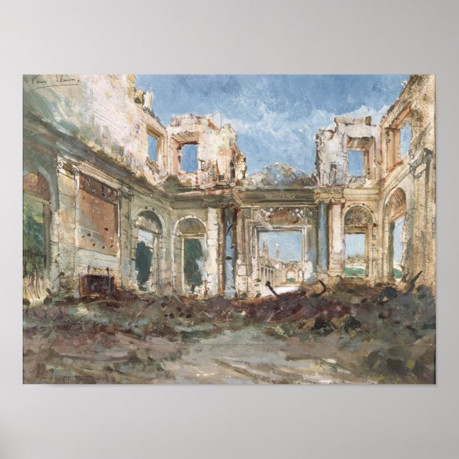 The Chateau de Saint-Cloud after the Fire Poster (Front)