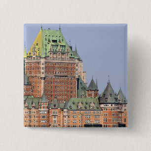 The Chateau Frontenac in Quebec City, Canada. 2 Inch Square Button