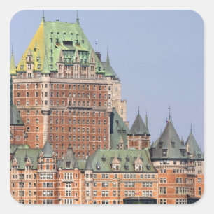 The Chateau Frontenac in Quebec City, Canada. Square Sticker