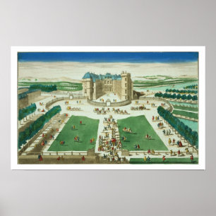 The Chateau Rambouillet, engraved by Antoine Aveli Poster