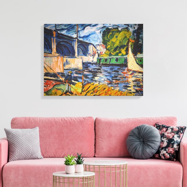 The Chatou Bridge | Maurice de Vlaminck | Canvas Print (Insitu(LivingRoom))