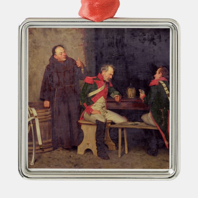 The Cheat (oil on canvas) (one of pair - See 19572 Metal Ornament (Front)