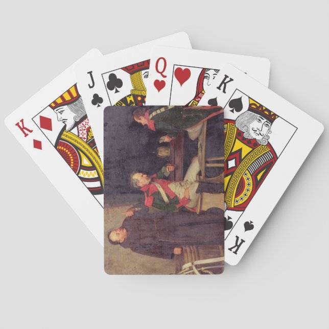 The Cheat (oil on canvas) (one of pair - See 19572 Playing Cards (Back)