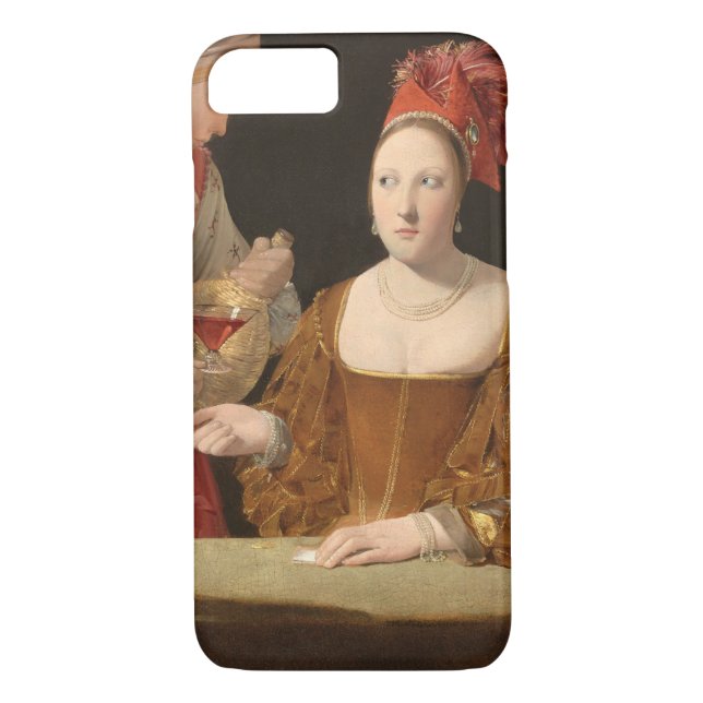 The Cheat with the Ace of Clubs, La Tour Case-Mate iPhone Case (Back)