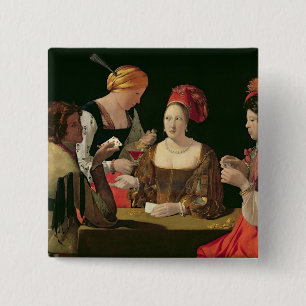 The Cheat with the Ace of Diamonds 2 Inch Square Button