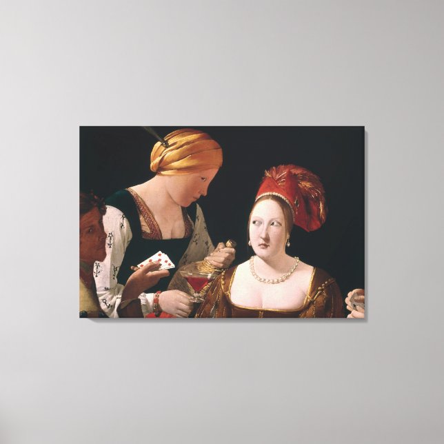 The Cheat with the Ace of Diamonds Canvas Print (Front)
