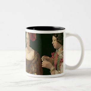 The Cheat with the Ace of Diamonds Two-Tone Coffee Mug