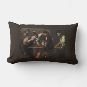 The Cheats, Mercenary Soldiers Playing Cards Lumbar Pillow