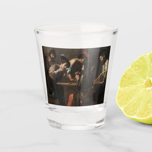 The Cheats, Mercenary Soldiers Playing Cards Shot Glass (Front)