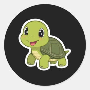 The Cheerful Turtle Who Never Rushed Classic Round Sticker