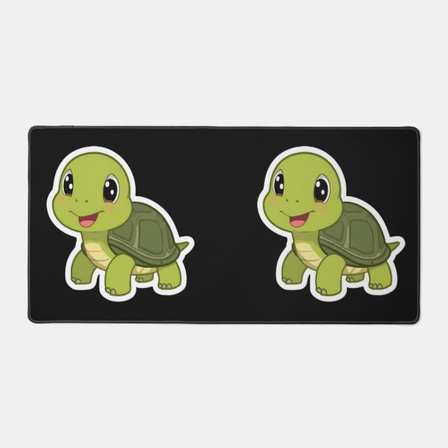 The Cheerful Turtle Who Never Rushed Desk Mat (Front)
