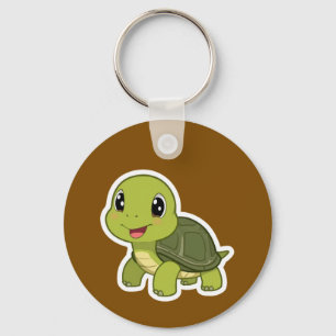 The Cheerful Turtle Who Never Rushed Keychain